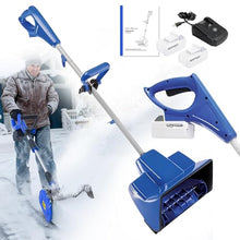 Eastnmythet Hand-Pushed Snow Blower, Electric Snow Shovel Cordless, 24V 4.0Ah Snowblower Snow Thrower for School Road Property Home,2 Battery