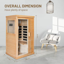 Daleyzay 1-Person Infrared Sauna Canadian Hemlock Natural