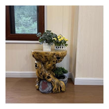 WOAITIANTIAN Vase Stand Indoor Qutdoor Imitation Wood Display Base, Resinous Plant Stand Decorative