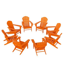 WestinTrends Dylan Outdoor Adirondack Chair (Set of 8), Orange