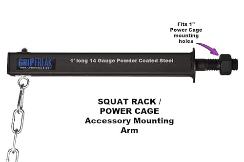 GRIP FREAK Thick Grip Wrist Roller with Power Rack Arm & Weight Plate Loader