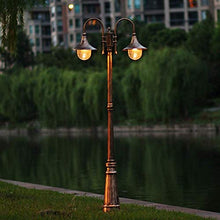 Lights Outdoor 2-Light Victorian Street Light Outdoor Vintage Lantern Down Lamp European Retro Villa Landscape Exterior High Pole Post Lighting IP54 Waterproof Lawn Garden Bollard Lamp Stadium