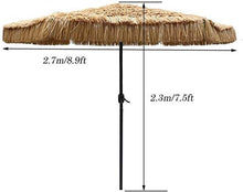 USZWBY Outdoor Garden Parasols Outdoor/Patio/Table Straw Umbrella Tropical Patio Thatched Sun Shade Umbrella for Beach Seaside Poolside Without Base
