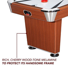 Hathaway Midtown 6' Air Hockey Family Game Table Cherry Wood