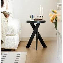 zhenghaoyu89 Sofa Side End Table Wooden Simple Side Table Small Round Low Stool Living Room Balcony Nightstand