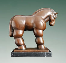 FENGSHUI-CAISHEN Pure Copper Horse Statue Brown