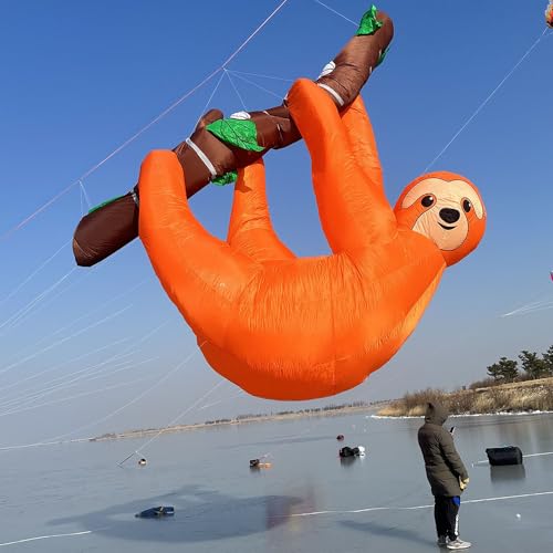 Yingfeida HFLY Large 6m Sloth Kite Ripstop Nylon Orange