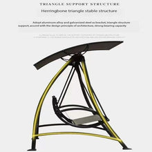 KJLYLPP Large Converting Canopy Porch Swing,2-Seat Outdoor Patio Swing Chair,Hammock Lounge Chair for Porch,Adjustable Canopy