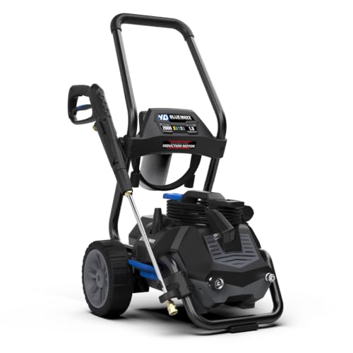 AR Blue Clean BM2600B Electric Pressure Washer, 2600 Max PSI, 1.5 Max GPM, 13 Amp Induction Motor, 2-in-1 Cart Design, Included Accessories