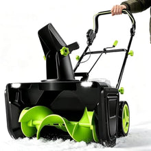 HaiZethonic Electric Walk-Behind Snow Blower,51cm Clearing Path 2batteries