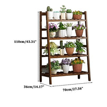 JOTDPFRYK House Balcony Decoration Plant Trellis Easy to Install Wooden Flower Stand Bamboo Flowerpot Stand Modern Rustic Balcony Planter Detachable Plant Ladder Frame Multifunctional Display Rack