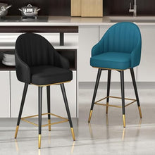 ZLyXZQG Counter Height Chairs,Comfortable Bar Stools, PU Padded, Metal Legs Kitchen Island Bar Chairs, 360° Swivel Portable High Stool for Dining Room, Counter, Nordic Style,65cm/25.6"(C,65cm/25.6")