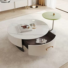 DIEYPOL Coffee Table Coffee Table Storage Round Coffee Table Living Room Home Tea Table Simple Shape Coffee Table Mesa para Centro De Sala(A)