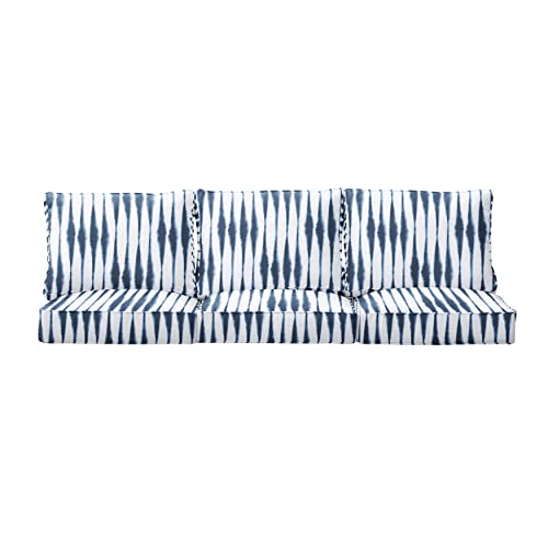 Mozaic Home Salix Outdoor/Indoor Cushion Set, 27 x 29 x 5, Blue 6 Count