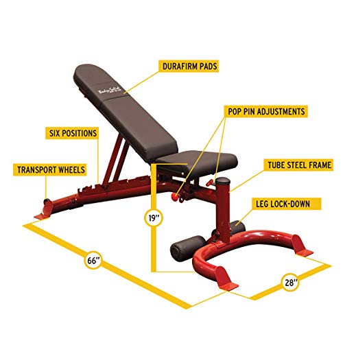 Body-Solid GFID100 Adjustable Weight Bench Gray