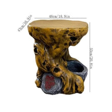 WOAITIANTIAN Vase Stand Indoor Qutdoor Imitation Wood Display Base, Resinous Plant Stand Decorative