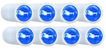 Rockville 8 Pack MINI Halo White Rechargeable DJ Wash Lights, RGBWA+UV