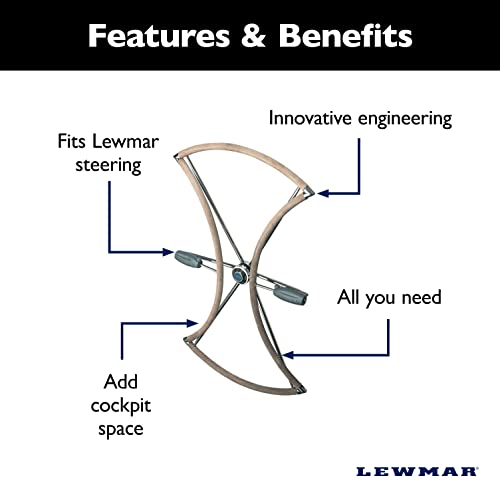 Lewmar 32" Folding Boat Steering Wheel Kit White