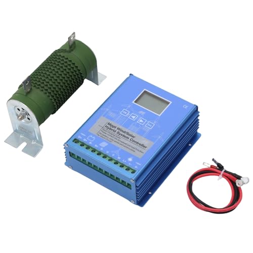 Wind Solar Hybrid Charge Controller Auto Regulator | 600W/800W/1000W Wind 600W/1000W Solar for Solar Panel | LCD Energy Charge Controller for Wind-Solar Hybrid Power Generation,800W