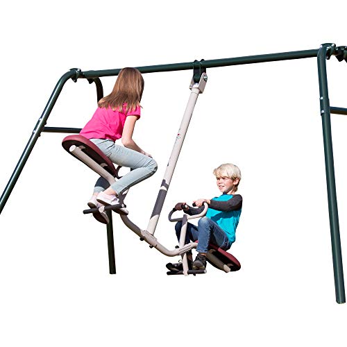 Gym Dandy Tilt-A-Swing Set 360° Rotation 300 lbs Capacity Black/Red/White