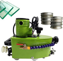 Grinding Edging, Portable Small Glass Edger, Electric Glass Edging, Polish Edge for Plane,Curve, Rounded Corner,Green