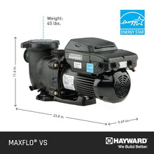 Hayward W3SP2303VSP MaxFlo VS Variable-Speed Pool Pump, Black