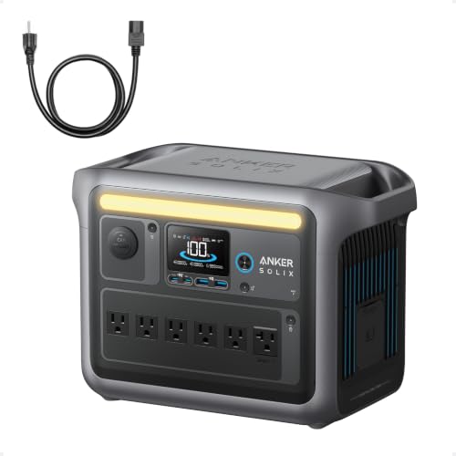 Anker SOLIX C1000 Portable Power Station with Car Charging Cable, 1,056Wh