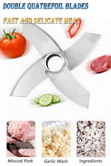 Banfluxion 110V 2.2KW Commercial Meatball Beater Electric Food Processor Silver