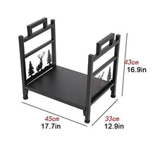 DJVHSRI Fireplace Tool Rack Elk Black Stove Wrought Iron Logs Bin Fireplace Tools Tall Firewood Rack Indoor Outdoor Heavy Duty Firewood Log Rack Firewood Rack,