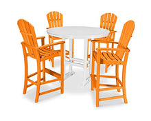 POLYWOOD® Palm Coast Bar Set, Tangerine/White