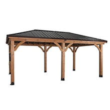 Backyard Discovery Barrington 20' x 12' Cedar Wood Gazebo Pavilion Light Brown