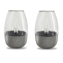 MENGKK Plant Growing Lamps 5 Pack Solar Light Outdoor Garden LED Stainless Steel Candle Light Lawn Deck Night Light Solar Lighting for Balcony Garden Decor(2 Pack)