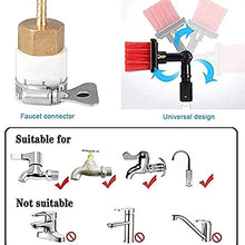SHENGSHIYU Telescopic Rod-Type Photovoltaic Panel Cleaning Brush Can Spray Water Through The Water Brush Flow-Through Scrubber with Adjustable Handle, Red,24FT