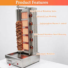 WYDDDARY Commercial Gas Shawarma Grill Machine 2800Pa 1-Station Auto-rotate