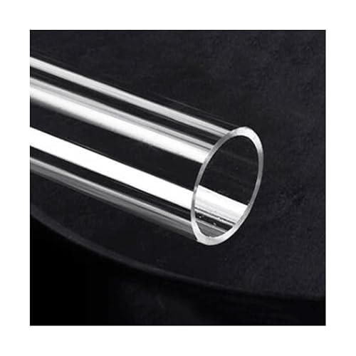 EVANEM Acrylic Pipe Transparent Tube Hollow Duct PMMA, for DIY Projects Water Cooling System Plumbing(55x49x500mm)