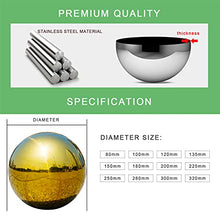 VRFTGHYJU Gold Mirror Gazing Ball - Reflective Hollow Floating Ornament, Garden & Home Decorative Sphere, Elegant Garden Ornament for Indoor Outdoor Use(200mm)