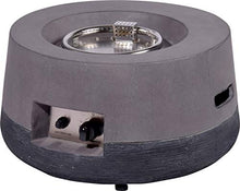 dobar Round Lava Lava Stone, Propane Gas Flame Oven, Outdoor Magnesium Fire Bowl, 60 x 60 x 30 cm, Grey