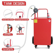 45 Gallon Fuel Caddy With Pump, Portable Gasoline Diesel Storage Tank On Wheels, Fuel Transfer Container With Hose for Car, Truck, ATV, Boat, Lawn Mower, Motorcycle