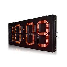 Protable Gym Timer IP53 Outdoor Rainproof Iron Box 12 Inch Single Red GPS Automatic Calibration LED Digital Clock Gasoline Price Plate Outdoor Digital Visibility (PCB Oil Price Plate X)