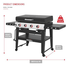 Nexgrill Daytona 4-Burner Gas Griddle, Flat Top Grill with Side Tables