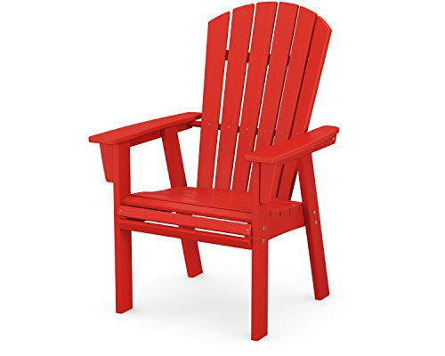 POLYWOOD® Nautical Curveback Adirondack Dining Chair in Sunset Red