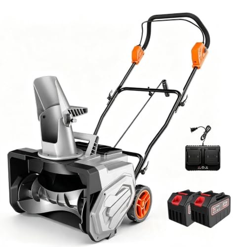Brushless Cordless Snow Blower, 18 Inch Battery Thrower Yard