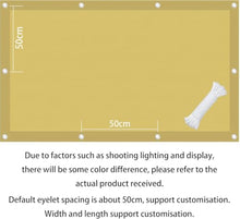 Yellow Sun Shade Sail Rectangle 6x30 FT Waterproof Outdoor Sun Shade Sail 95% UV Block with Grommets for Patio Backyard Carport Garden