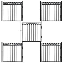 Fencer Wire Heavy Duty Decorative Fence Gate Black, 4FT x 4FT, Pack of 5