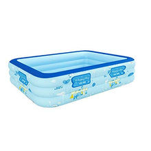 Air Swimming Pool Adults Pools Thick Wear-Resistant Cold-Resistant PVC Material Suitable for Outdoor Garden Backyard Portable 210x150x55 cm Backyard Wat
