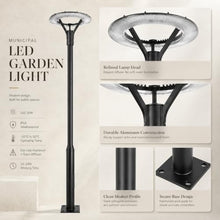 HLRCB 30W LED Garden Post Light, Hardwired Landscape Lighting Fixture