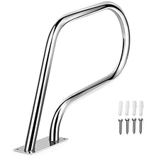 ZWLI Pool Grab Rail Pool Safety Hand Rail 304 Stainless Steel Hand Grab Rail w/Quick Mount Base, Handrail Railing 31.9'' X 22.4'' Safety Products