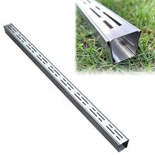 GJMDCMA Metal Trench Drain System Outdoor, Shower Drainage Channel Pipe, Linear Channel Drain Kit for Driveway/Yard/Patio/Sidewalk/Paver(7x5cm(2 3/4x2))