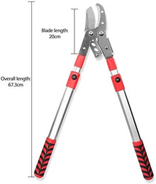 Handheld Extendable Garden Shears Telescopic Anvil Lopper Fruit Tree Pruning Steel SK5 High Branch Shears Garden Trimming Tools Thick Branches Scissors