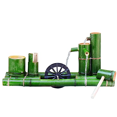 GenSDH Garden Water Features for Garden Fountain Water Features Garden Water Features Outdoor Bamboo Fountain is Suitable for Living Room Garden Pond Decor Fountain Waterscape,90cm/35.4in